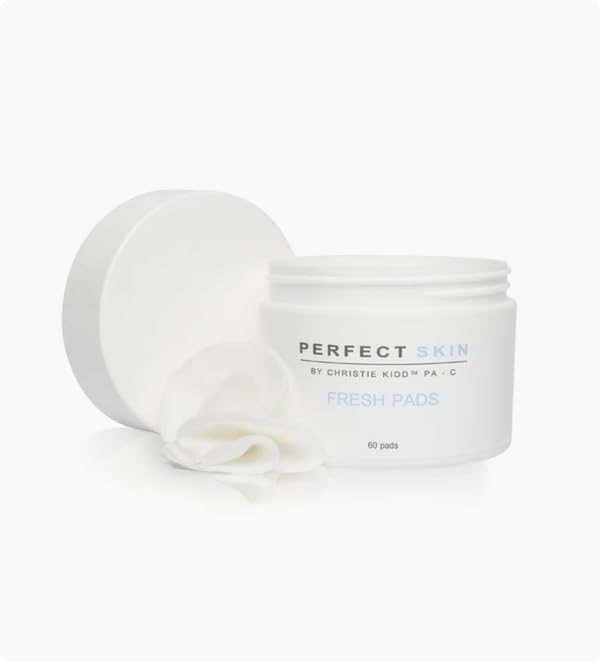 PERFECT SKIN BY CHRISTIE KIDD, PA-C | Fresh Pads – BHA Salicylic Acid Acne Treatment Pad with Niacinamide, Willow Bark & Witch Hazel – Reduces Blemishes, Tightens Pores, Clears Skin - 60 Pads