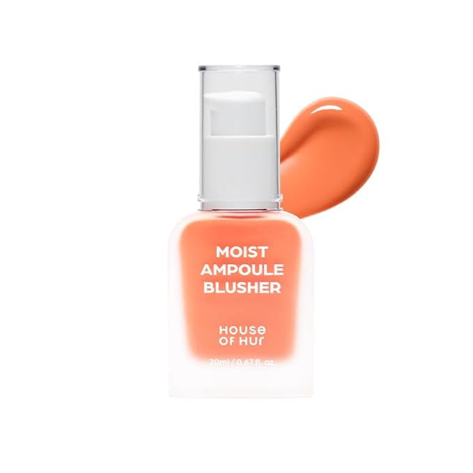 House of Hur Moist Ampoule Blusher with 50% Moisture Essence | Hydrating & Long-Lasting Blush | 0.68fl.oz (9 Shades) (Pink Rosie)