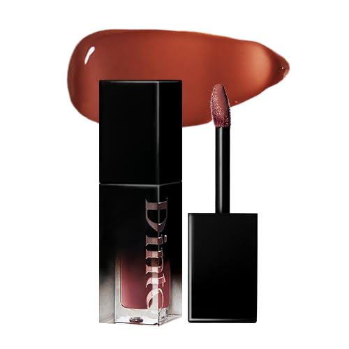 DINTO Blur-Glowy Lip Tint (227 Decōrum) – Dewy Finish Glowy Korean Lip Tint, Long Lasting All Day Stain, Deep Brick Red, Vegan & Cruelty-Free, 0.11 fl oz