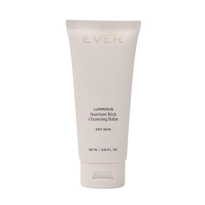 EVER Luminous Nutrient-Rich Cleansing Balm – Vitamin C & Sesame Oil Waterless Facial Cleanser to Remove Makeup, Dirt & Impurities – Nourishing Balm for Dry, Normal & Sensitive Skin, 2.8 fl oz