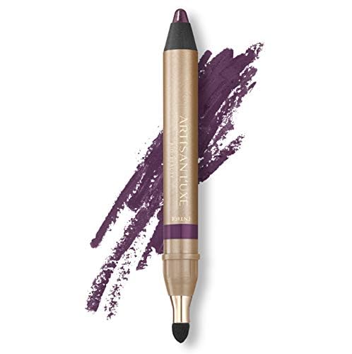 Artisan L'uxe Beauty Velvet Jumbo Violet Eyeliner with Free Sharpener | Blendable Makeup for Smokey Eyes - Waterproof Smudge Proof Pencil Eyeliner, Built-in Smudger & Long Lasting