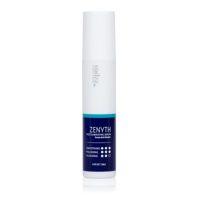 SUDZZFX Zenyth Frizz Eliminator Serum - Heat Protector, Smoothing Styling Serum for Damaged Hair - 4 Fl Oz