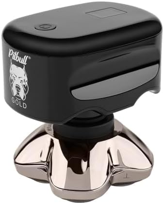 Skull Shaver Pitbull Gold PRO GX5 — Head & Face Shaver for Bald Men | Cordless Wet/Dry Rotary Razor