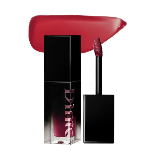 DINTO Blur-Glowy Lip Tint (228 Spes) – Dewy Finish Glowy Korean Lip Tint, Long Lasting All Day Stain, Muted Cherry Red, Vegan & Cruelty-Free, 0.11 fl oz