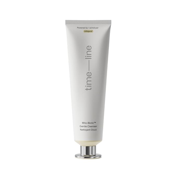 Timeline Mitopure Gentle Cleanser - Non-Drying & Calming Foaming Mousse with Ceramides to Remove Makeup & Strengthen Skin Barrier for All Skin Types - 3.38 Fl Oz