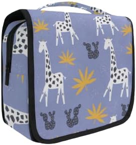 senya Hanging Travel Toiletry Bag Cute Giraffe Tropical Leaves Kit Makeup Case Cosmetics Organizer for Men Women