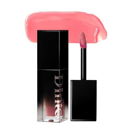 DINTO Blur-Glowy Lip Tint (205 Justitia) – Dewy Finish Glowy Korean Lip Tint, Long Lasting All Day Stain, Light Vivid Pink, Vegan & Cruelty-Free, 0.11 fl oz
