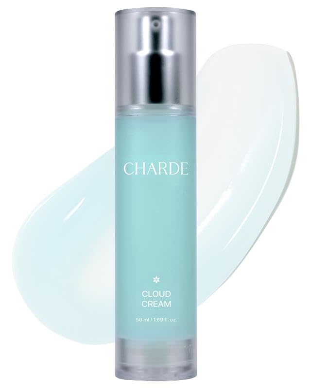 CHARDE Cloud Cream | Korean Gel Moisturizer for Face & Neck | Bioactive Cell Complex + 5-Way Cica + Niacinamide + Adenosine | Pore-Refining, Skin-Firming, Lightweight Daily Cream | 1.69 fl oz