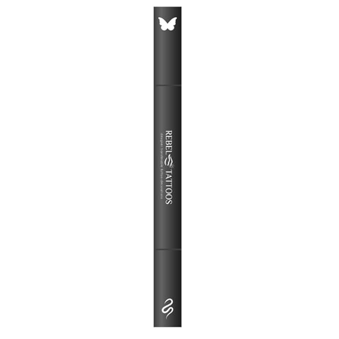 Rebel Tattoos 2-in-1 Eyeliner Stamp, Pigmented Intense Black Formula, Smudge-Budge Proof, Sweatproof, 24 Hour Stay Eyeliner Stamp (purple butterfy)