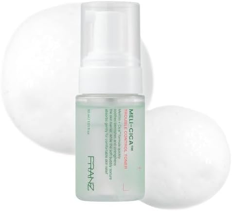 FRANZ Meli-CICA Bubble Toner for Face, Oil-Free, Travel Size 1 fl oz