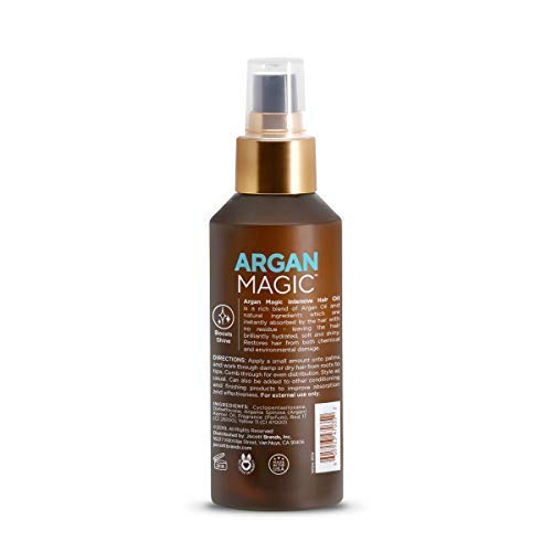 Argan Magic 10 in 1 Treatment Stylizing Spray + Intensive Hair Oil Combo Pack – Multipurpose Leave in Spray for all Hair Types | Hydrating | Paraben Free | (8 oz / 4 oz)