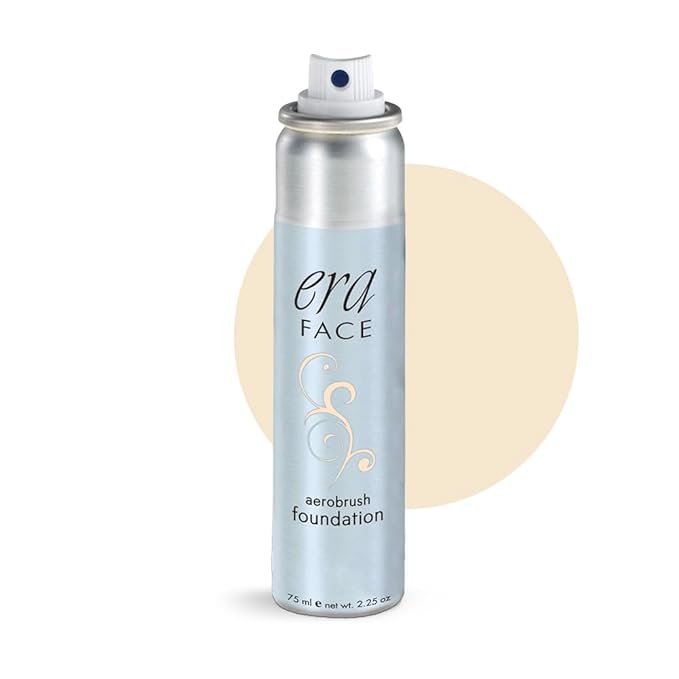 Era Beauty Face Spray Makeup (R2 Ivory, 2.25 oz) - Airbrush Foundation, Everyday, Buildable, Professional Spray on Cosmetics