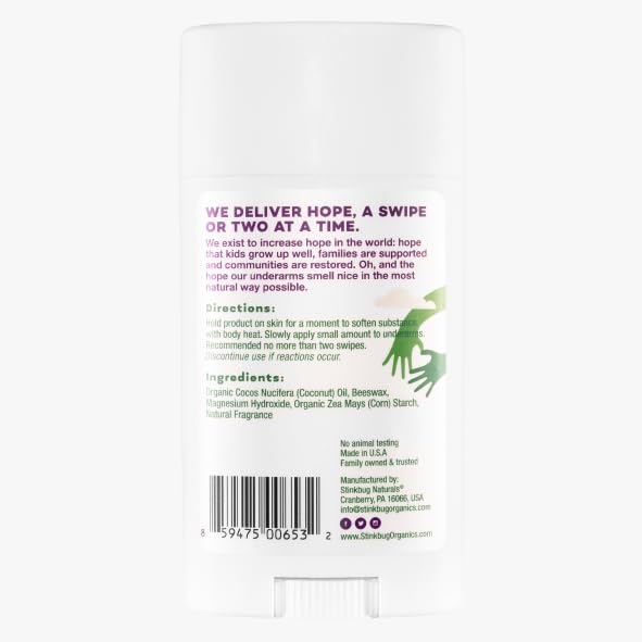 Natural Organic Deodorant Stick with Fig + Green Tea and Coconut Oil | Aluminum Free Deodorant by Stinkbug Naturals, 2.1 Ounce Pack of 3