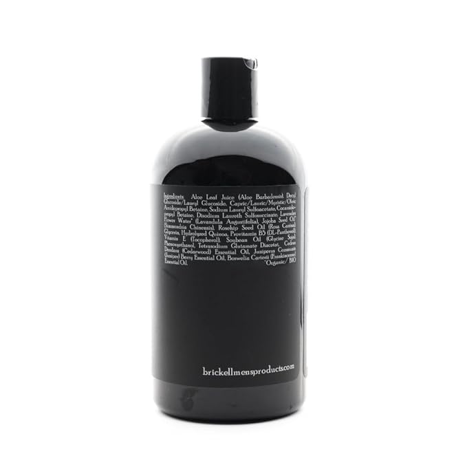 Brickell Men's Rapid Wash, 3 in 1 Body Wash Gel for Men, With Aloe, Vitamin E, and Jojoba Oil, 16 Ounce, Evergreen Scent