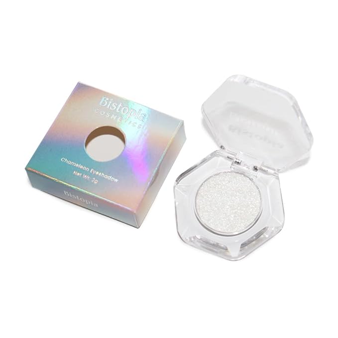 Bistopia Holographic Glitter Single Eyeshadow, Pearlescent Shimmer Metallic Cream Powder Eye Makeup, Blendable Long Lasting Waterproof, Multi-Use Face Highlighter, 2g. (Intruder)