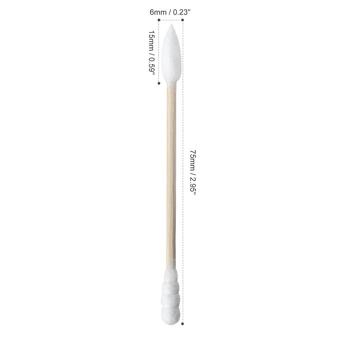 Isshah Natural Bamboo Cotton Swabs - Pointed & Spiral Tips - 1000 Count