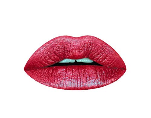 Aromi Candy Apple Metallic Liquid Lipstick, Dark Red Shade