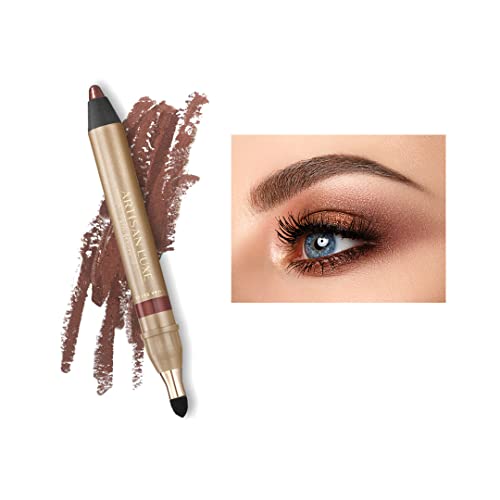 Artisan L'uxe Beauty Velvet Jumbo Shimmering Bronze Eyeliner with Free Sharpener | Blendable Makeup for Smokey Eyes - Waterproof Smudge Proof Pencil Eyeliner, Built-in Smudger & Long Lasting