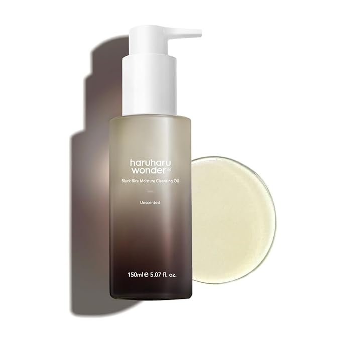 HARUHARU Black Rice Moisture Cleansing Oil, 5.1 fl.oz, Pore Control, Vegan