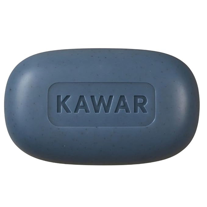 KAWAR Premium Dead Sea Black Mud Soap with Shea Butter, Face & Body, 1-Pack