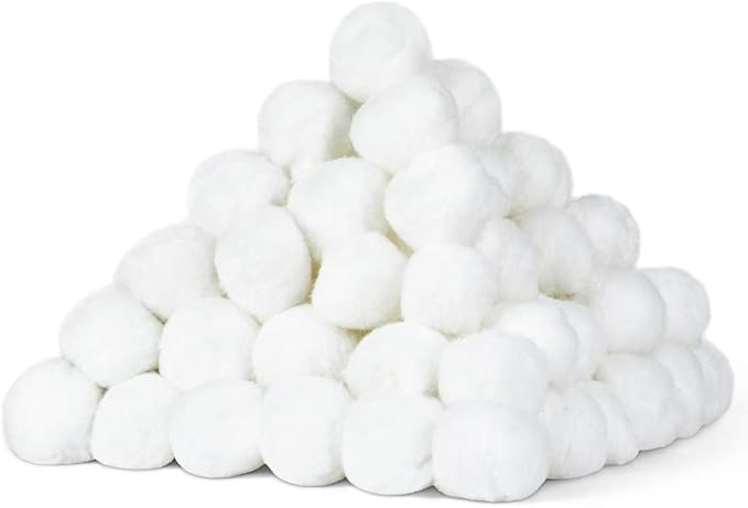 DecorRack 1000 Large Cotton Balls, 100% Pure Cotton, Soft and Absorbent