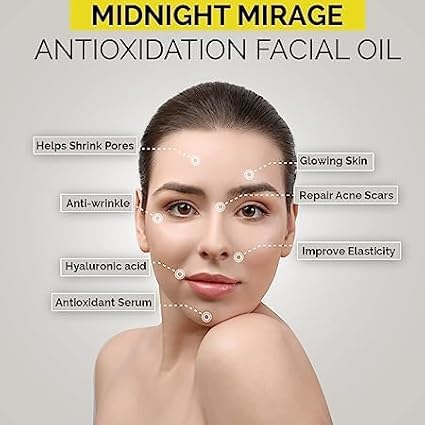 BAO Laboratory Midnight Mirage Antioxidant Serum for Face + Hydrating & Regenerating Serum | Anti-Aging Serum for Women With Squalane Rosehip Sea Buckthorn Oil | Fine Lines and Wrinkles Care(15ML)