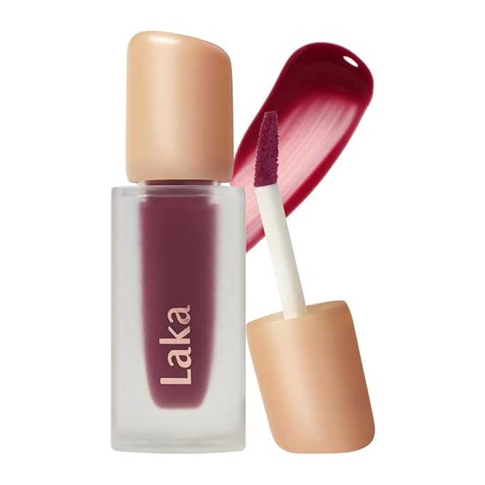 Laka Fruity Glam Tint | Glowing Korean Lip Tint with Hydrating Lightweight Texture | Buildable Color, Non-Sticky High Shine Gloss | K-Beauty Korean Makeup | #115 Envy, 0.15oz