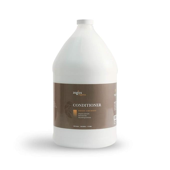 Zogics Organics Conditioner, Honey Coconut, 4 Gallon Case