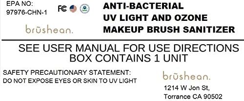 Brushean UVC Sanitizer with Ozone, Makeup Brush Holder, One Touch for Open, Dustproof Make Up Supplies Organized Storage, Stylish and Durable Design (Standard, White/Rose Gold)
