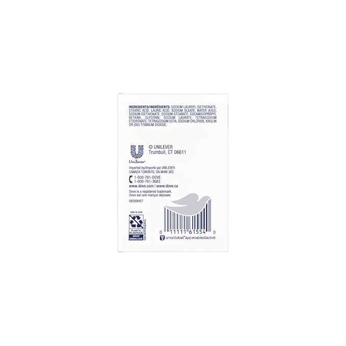 Dove Beauty Bar Soap Sensitive, 24 Bars for Sensitive Skin, Fragrance Free and Hypoallergenic 3.75 oz