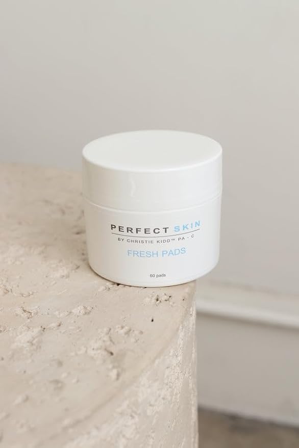 PERFECT SKIN BY CHRISTIE KIDD, PA-C | Fresh Pads – BHA Salicylic Acid Acne Treatment Pad with Niacinamide, Willow Bark & Witch Hazel – Reduces Blemishes, Tightens Pores, Clears Skin - 60 Pads