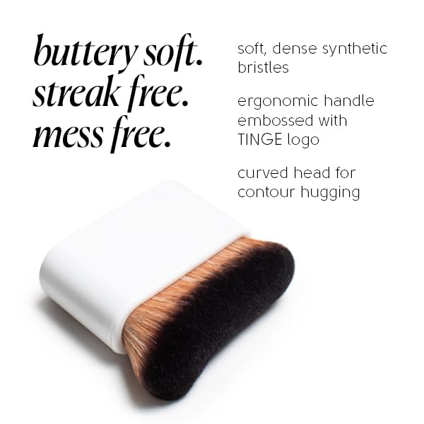 Tinge Large Body Kabuki Brush, Soft Bristles for Self Tanner & Makeup