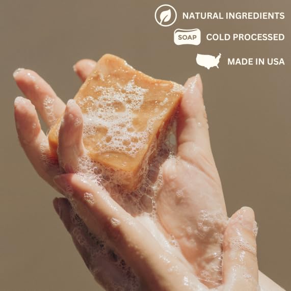 Natural Confetti Bar Soap - Gentle Cleansing for Sensitive Skin, Sweet and Vanilla - 3 Pack