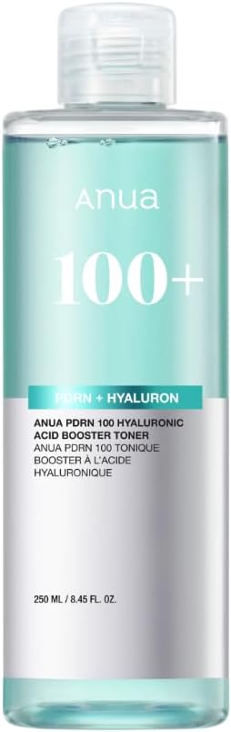 Anua PDRN 100 Hyaluronic Acid Booster Toner, Hydrating Face Toner for Dry Skin, Salmon DNA & Collagen for Glass Skin Glow, Moisturizing Daily Toner for Smooth Texture, Korean Skincare, 8.45 fl oz