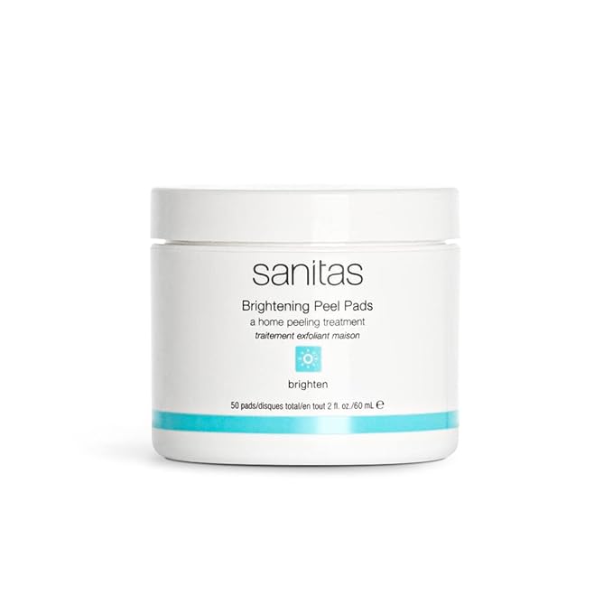 Sanitas Brightening Peel Pads, AHA/BHA Exfoliating Treatment, 50 pads