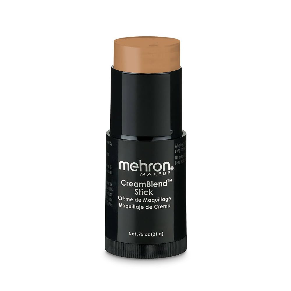 Mehron Makeup CreamBlend Stick | Face Paint, Body Paint, & Foundation Cream Makeup | Body Paint Stick Perfect for Halloween.75 oz (21 g) (Light Tan)