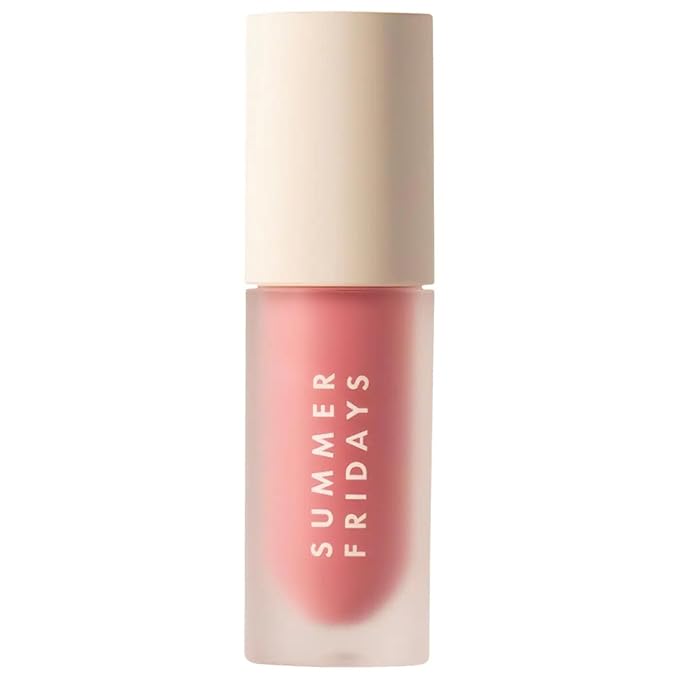 Summer Fridays Dream Lip Oil - Hydrating Tinted Lip Gloss Oil - Non-Sticky Formula with Skincare Benefits for Long-Lasting Softness + Shine - Effortless Beauty Gifts - Rose Bud (0.15 Oz)