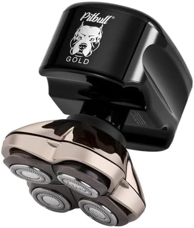 Skull Shaver Pitbull Gold PRO GX5 — Head & Face Shaver for Bald Men | Cordless Wet/Dry Rotary Razor