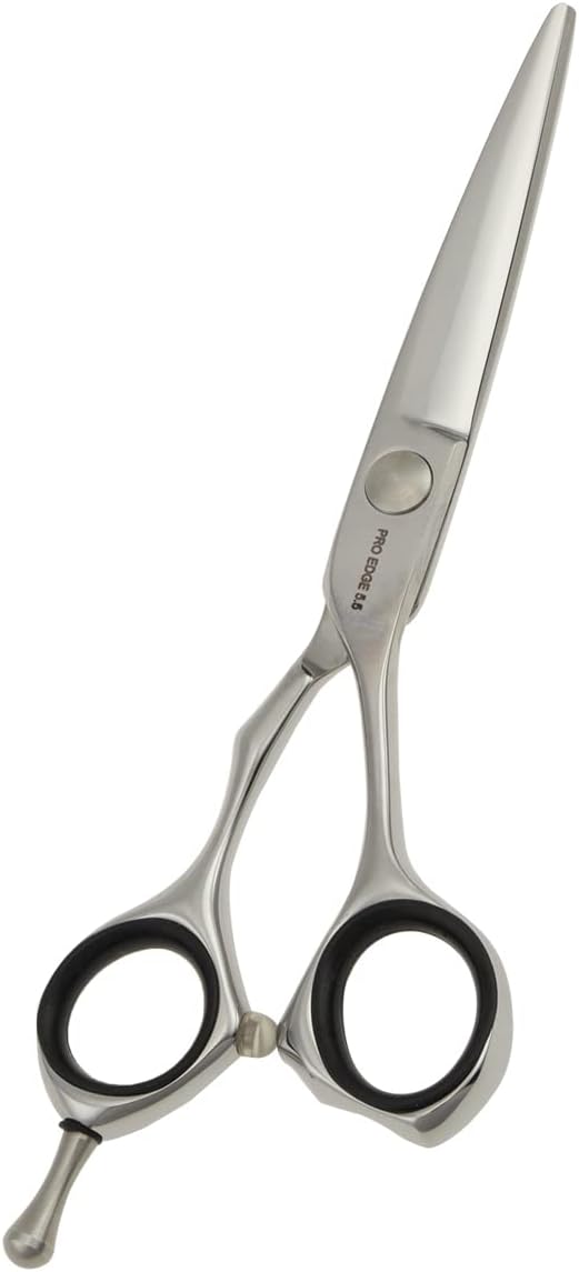 FOLELLO Stainless Steel Right-Handed Thinning Scissors for Unisex, Convex Blade, Adjustable Ball Bearing Screw – Includes Cleaning Oil & Cloth – 5.5 Inch