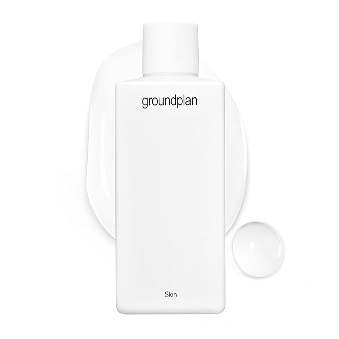 groundplan Skin Toner 320ml / 10.82 fl oz – Hydrating Exfoliating Toner with Natural BHA, Witch Hazel & Panthenol for Gentle Skin Texture Care and Daily pH Balance