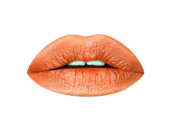 Aromi Burnt Pumpkin Metallic Liquid Lipstick, Chewy Apricot