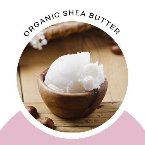 Glimmer Goddess Organic Whipped Body Butter for Women - Moisturizer Cream with Shea & Cocoa Butter, Almonds & Coconut Oil - Salted Caramel, 8oz