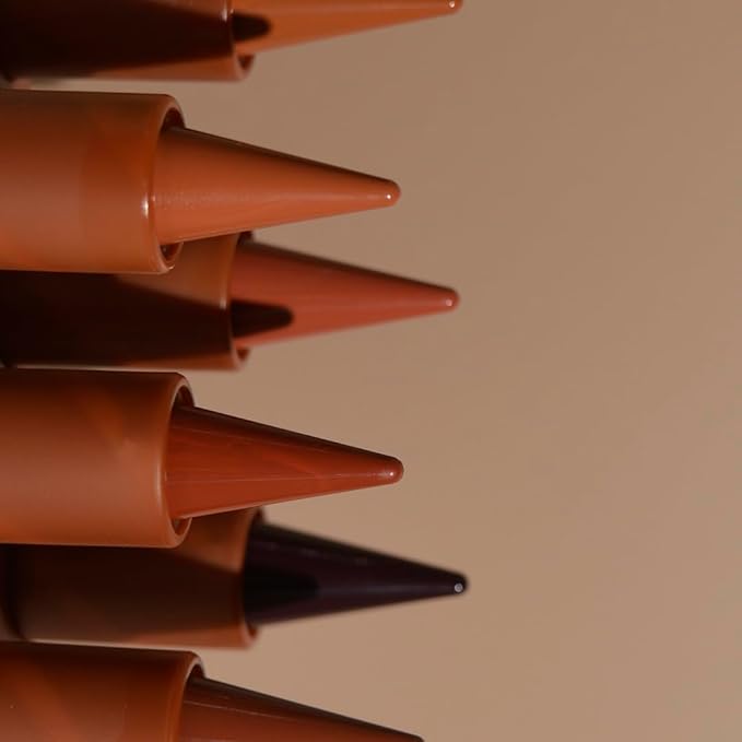 BAISEN DIARY 2-in-1 Gradient Lip Liner and Lipstick Lip Combo Set - Achieve Flawless Contour and Gradual Ombre Effect with Easy-to-Use Crayon Form and Cone Tip (08# Dark, 1 Count (Pack of 1))