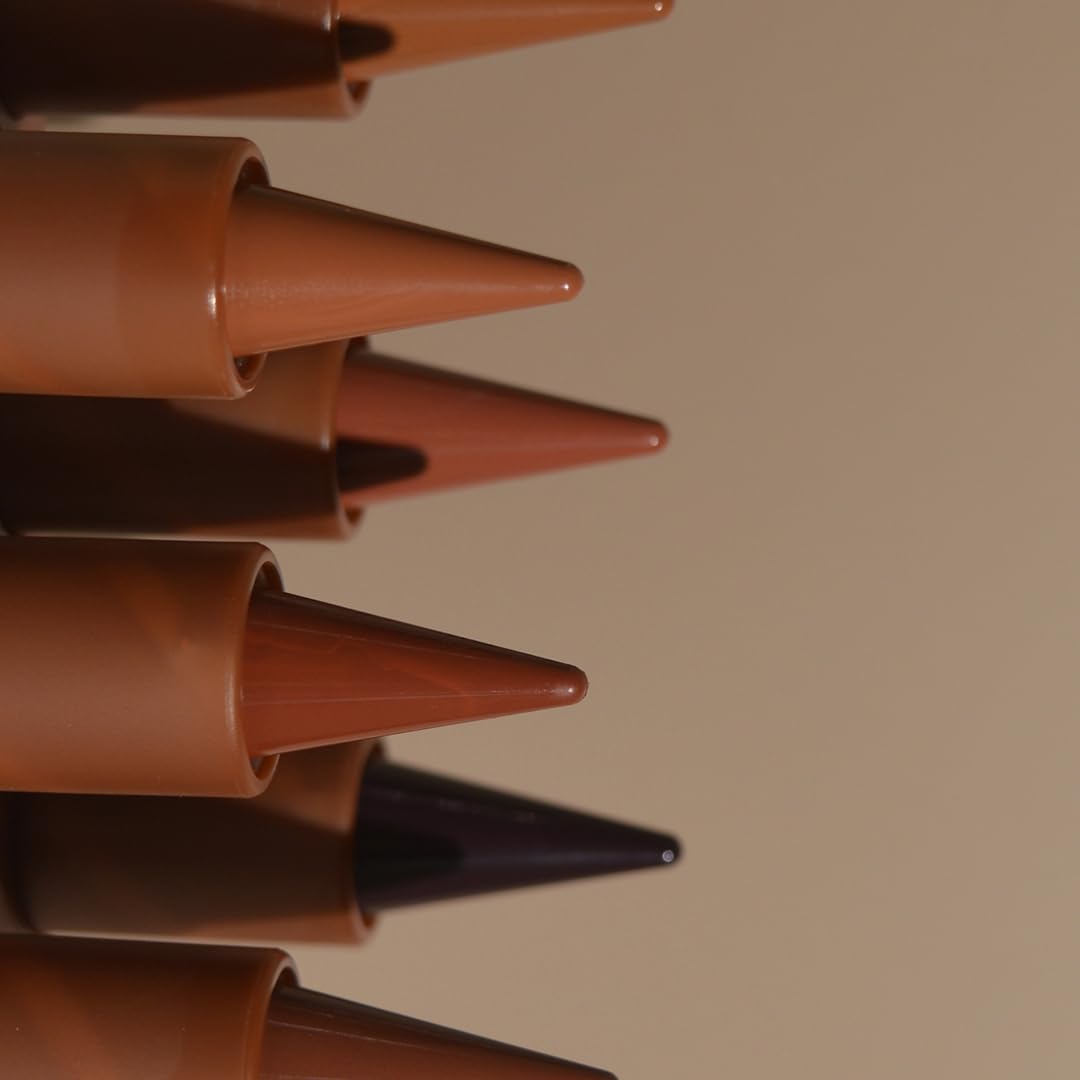 BAISEN DIARY 2Pcs 2-in-1 Gradient Lip Liner and Lipstick Lip Combo Set - Achieve Flawless Contour and Gradual Ombre Effect with Easy-to-Use Crayon Form and Cone Tip (2Pcs 06# Coffee Bean)