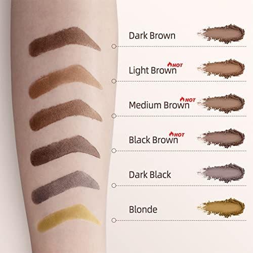 Eyebrow Stamp Stencil Kit for Older Women Dark Brown