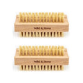 Wild & Stone Wooden Nail Brush, 2-Pack, FSC Beechwood & Sisal