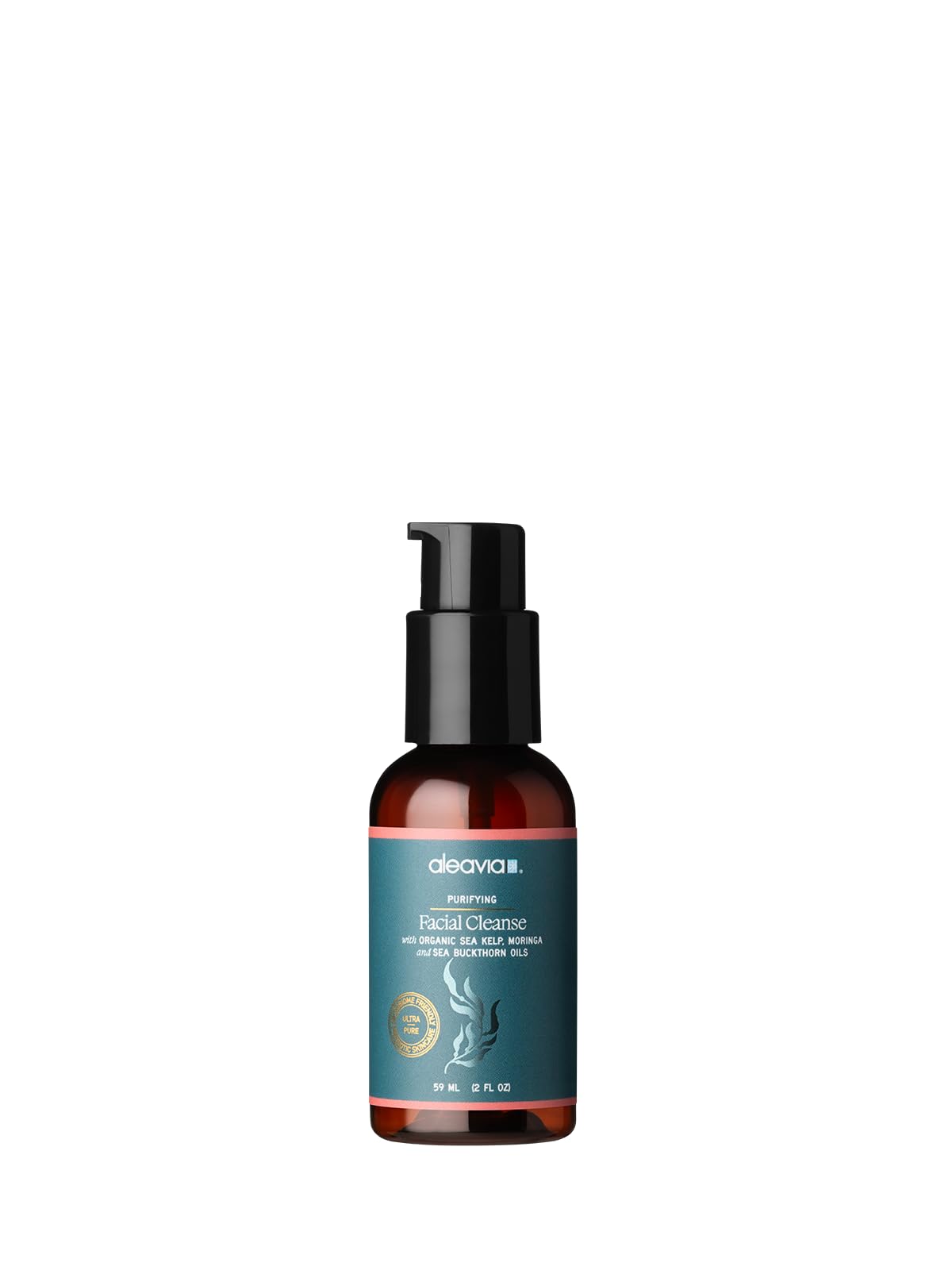 Aleavia Travel Size Purifying Facial Cleanse – Fragrance-Free Organic & All-Natural Prebiotic, Vegan Face Wash – Nourish your Healthy Skin Microbiome – 2 oz. (New Formula)