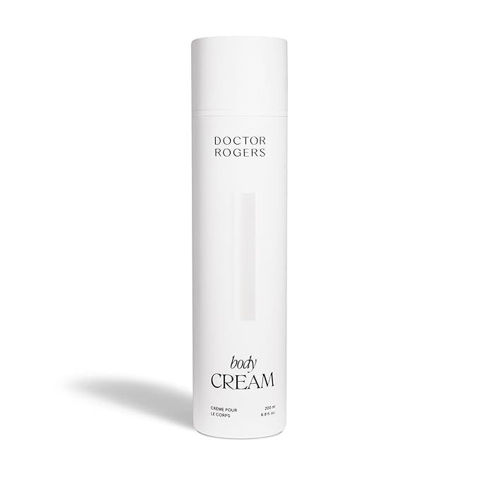 Doctor Rogers Body Cream. Hydrating Unscented Moisturizer for Dry Skin, with Shea Butter, Squalane, Ceramide, & Glycerin Moisturizing Lotion, 6.8 Ounce (200 ml)