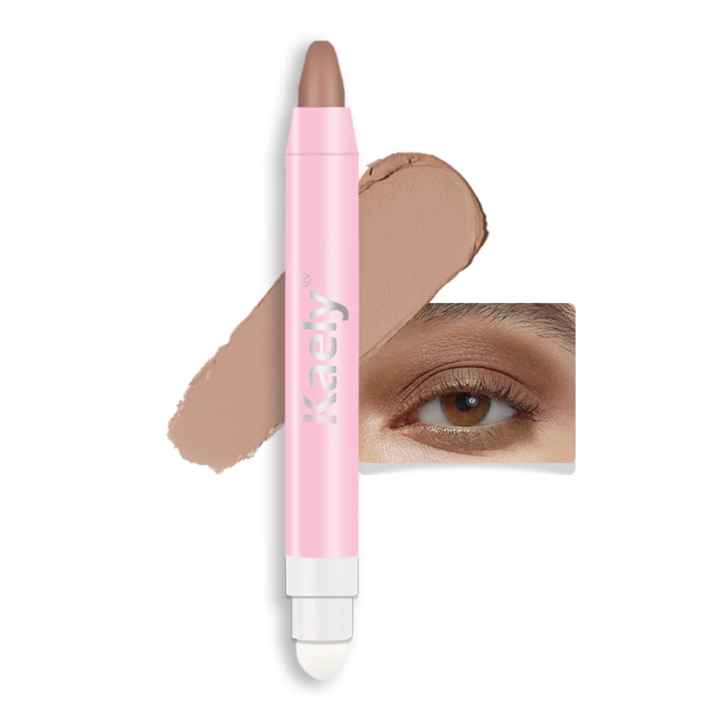 Kaely 2in1 Cream Eye Shadow Brightener Sticks for Eyes, Pencil Eyeshadow Applicator Stick Waterproof Pigmented, Eye Shadow Palette Highlighter Makeup, sombras para ojos, 37 Rose Gold Shimmer