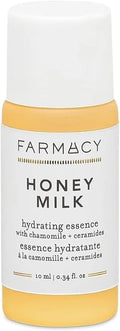 Farmacy Honey Milk Face Essence - Hydrating Milky Toner with Honey, Ceramides, Chamomile + Aloe - Helps Strengthen Skin Barrier + Replenish Moisture - Soothing + Calming Skincare (10ml)